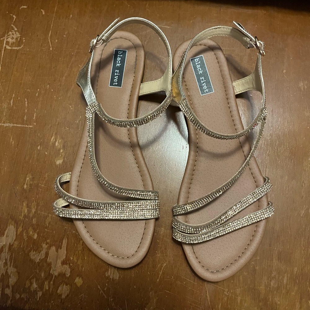 Rose gold sandals